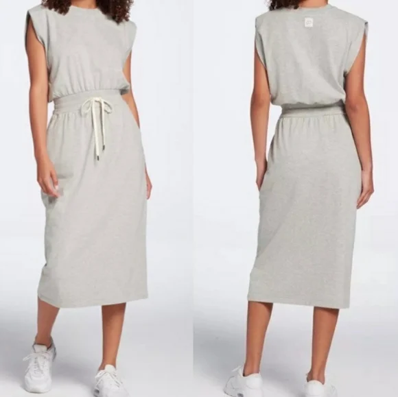 Calia by Carrie Underwood Dresses | Calia Women's Small Extended Shoulder Midi Dress Gray | Color: Gray | Size: S | 412resaleshop's Closet